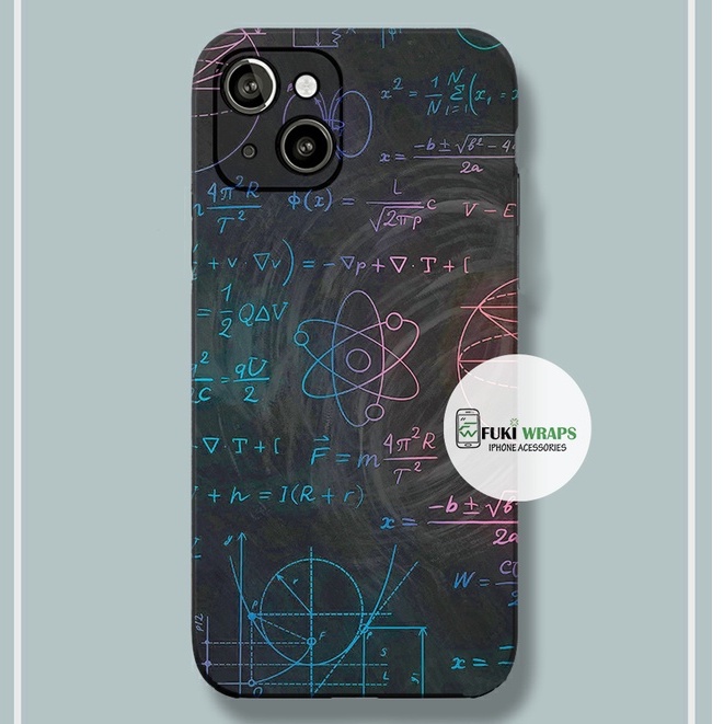 Tấm dán Skin Mặt Sau Toán Học FULL VIỀN Dành Cho 13prm , 12prm , 11prm , x, xsm , ip11 , ip12 , ip13 - FukiShop