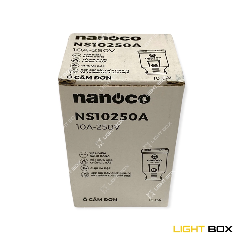 Phích cắm đơn đực và cái Nanoco 10A - 250V
