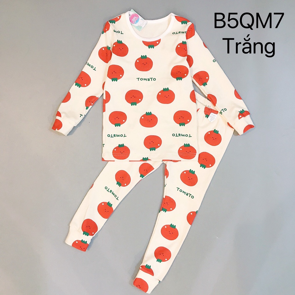 Bộ dài tay cordi họa tiết quả nhiều màu Nga Fish B5QM7