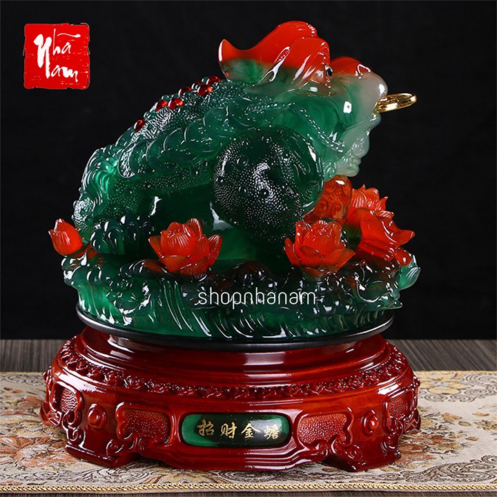 Tượng thiềm thừ ngậm tài cóc tài lộc quà tặng trang trí nhà cửa vật phẩm phong thủy | BigBuy360 - bigbuy360.vn