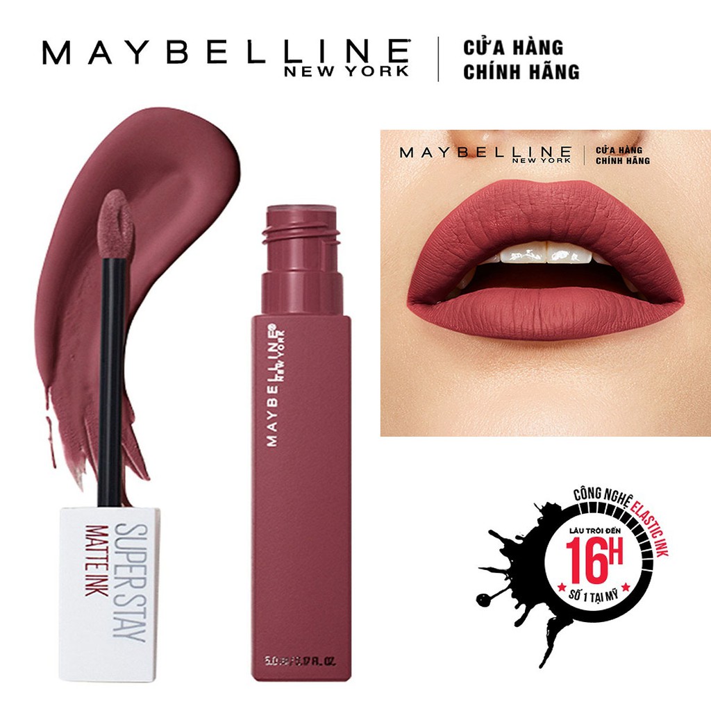 Son Kem Lì 16h Lâu Trôi Maybelline New York Super Stay Matte Ink Lipstick 5ml - Mỹ Chính Hãng