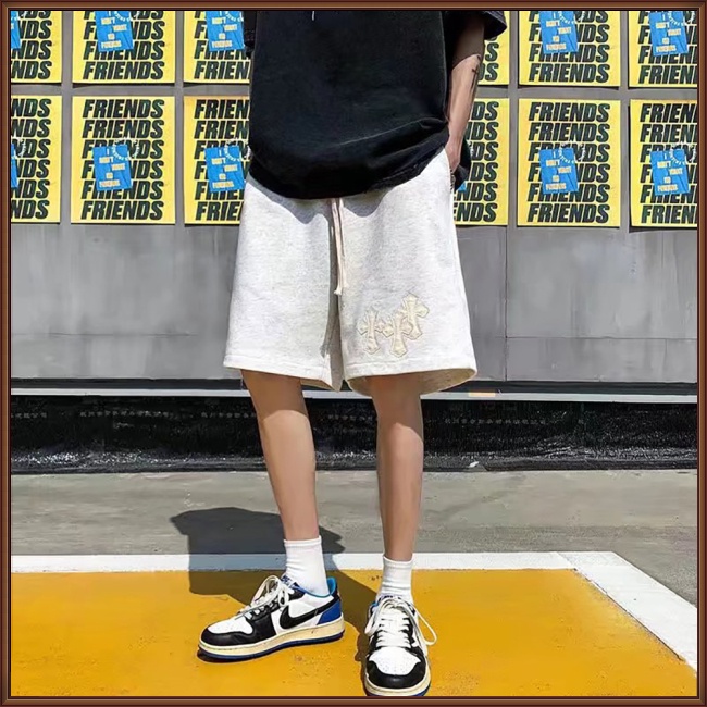 Quần Short Thể Thao Ống Rộng Phối Dây Rút Phong Cách Hiphop Dành Cho Nam Giới