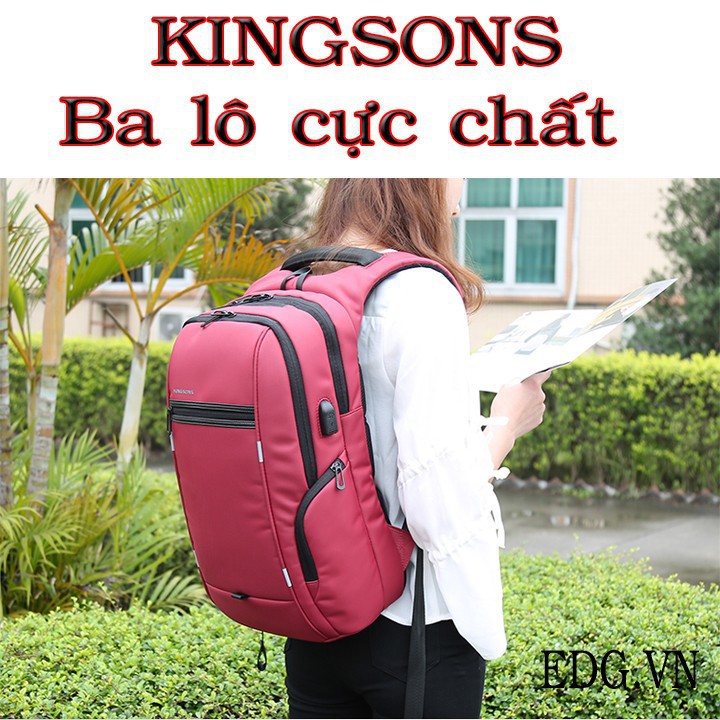 Ba lô kingsons , ba lô đẹp - kingsons A đỏ