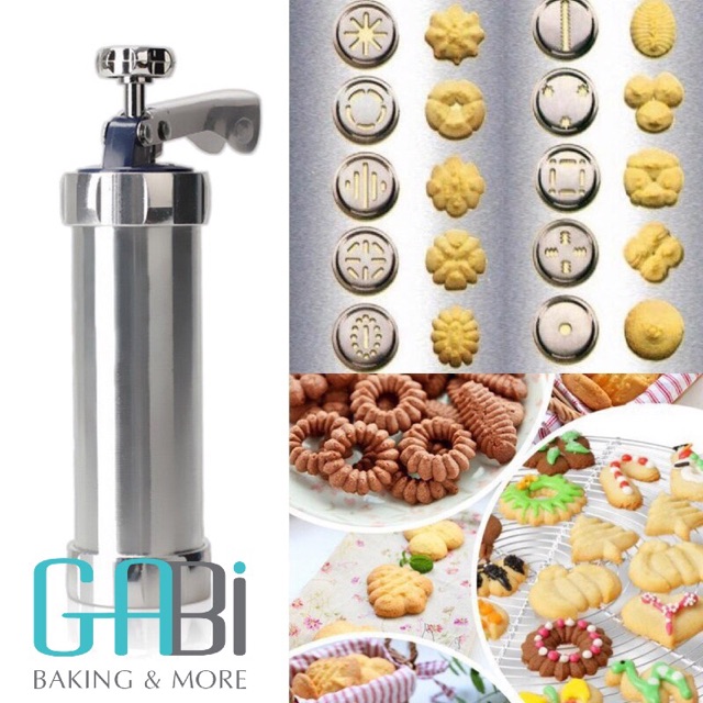 Khuôn bánh quy cookie press inox 20 mặt