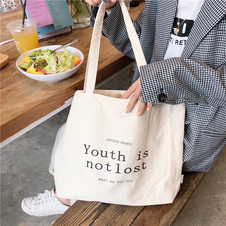 Túi vải thời trang canvas tote đựng đồ quần áo thời trang LOT STORE TX761