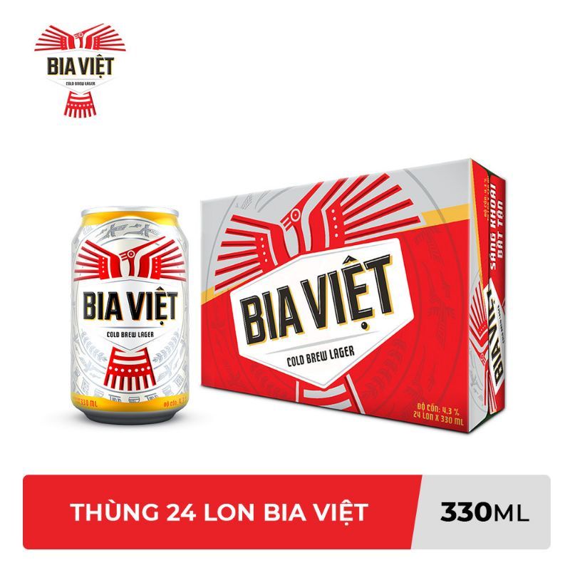 Now Ship - Thùng 12 Lon Bia việt 330 ml