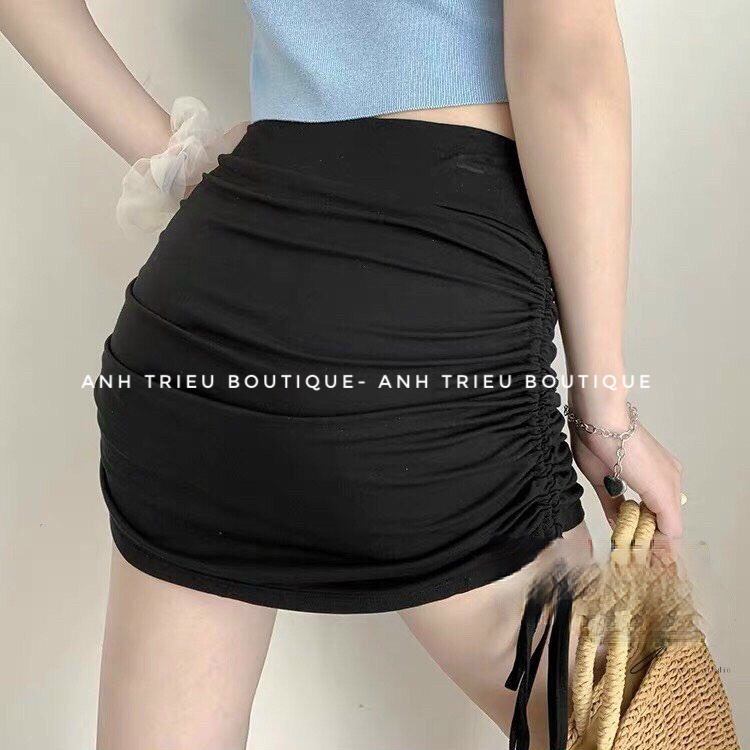 Chân Váy Nhún Hông Rút Dây Cạp Cao Có Lót Trong Cao Cấp Nhất | BigBuy360 - bigbuy360.vn