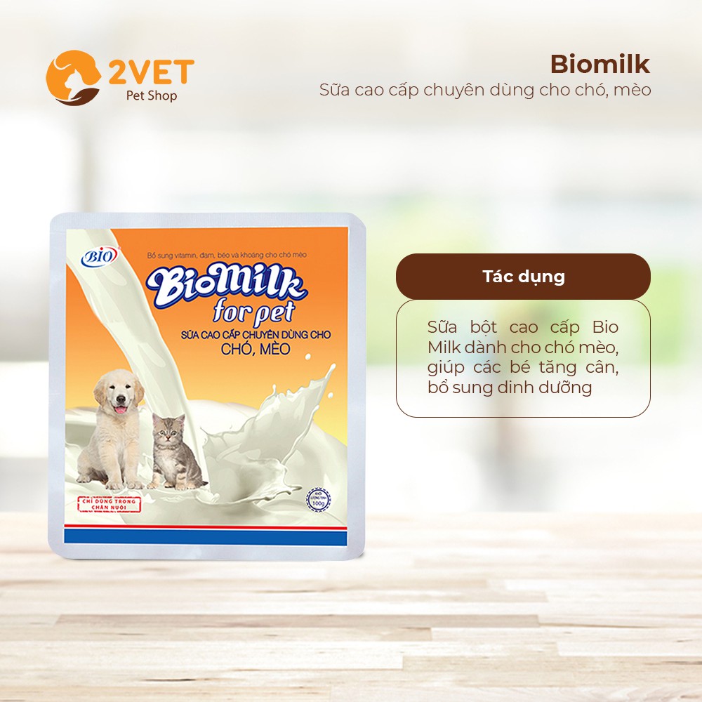 Sữa Bột Bio Milk - Sữa Dành Cho Chó Mèo - Thực Phẩm - Thức Ăn Cho Vật Nuôi -  Sữa Bột Dinh Dưỡng