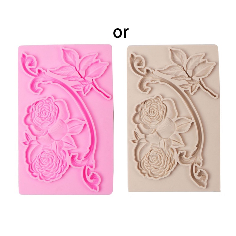 Khuôn Silicone Tạo Hình Hoa Hồng Trang Trí Bánh Chống Dính Cho Nhà Bếp