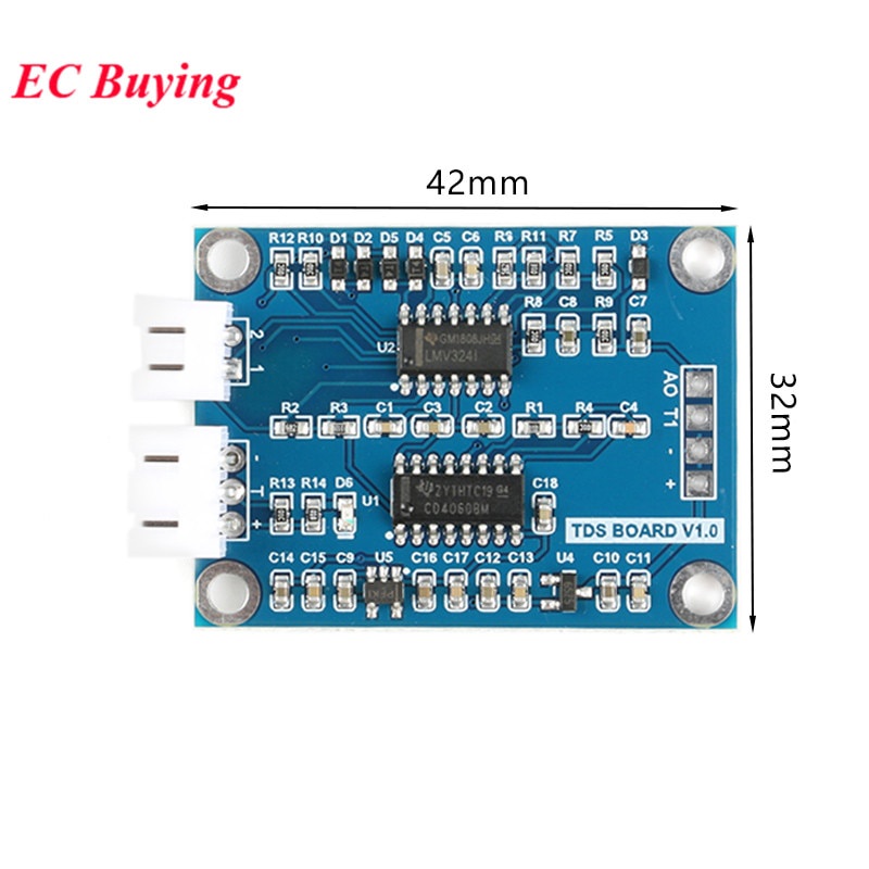 TDS Sensor Module Dissolved Solids Analog Signal Soluble Solid Water Quality Detection DS18B20 Temperature for Arduino 51/STM32