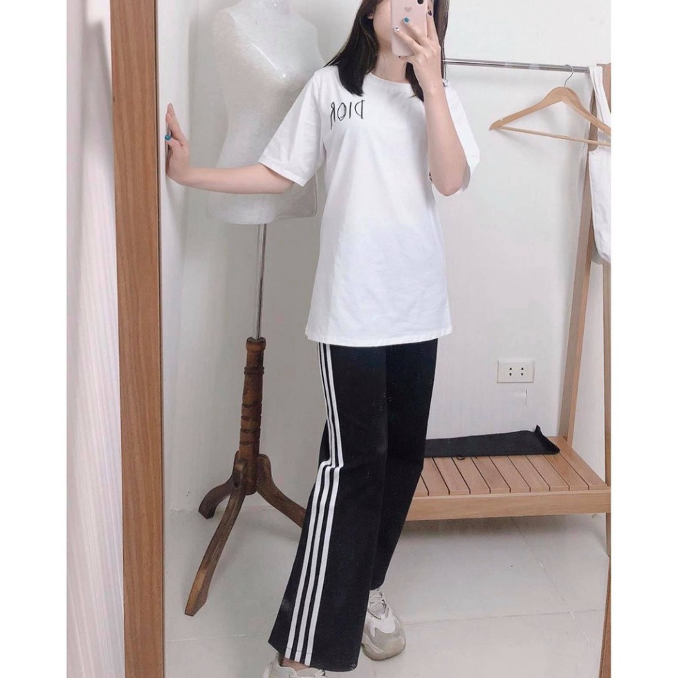 Quần thể thao basic 3 sọc ống rộng Unisex hottrend-SP37