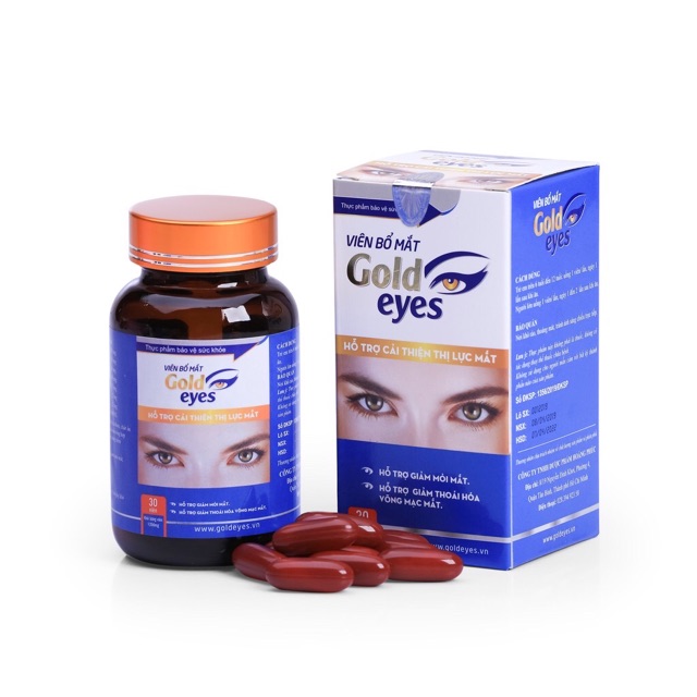 Viên bổ mắt GOLD EYES khô mắt , mỏi mắt , giảm thoái hoá võng mạc mắtKKKK