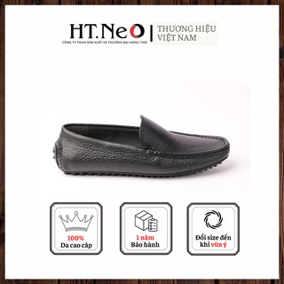 Giày lười nam - giày mọi nam HT.NEO (10) da bò nguyên miếng kiểu dáng sang trọng, thiết kế tinh tế cùng vẻ nam tính GM81