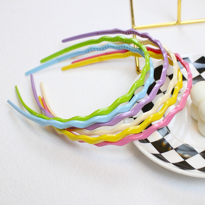 Băng Đô Cài Tóc Vải Mỏng Lượn Sóng Màu Sắc Ngọt Ngào Phong Cách Nhật Bản Và Hàn Quốc