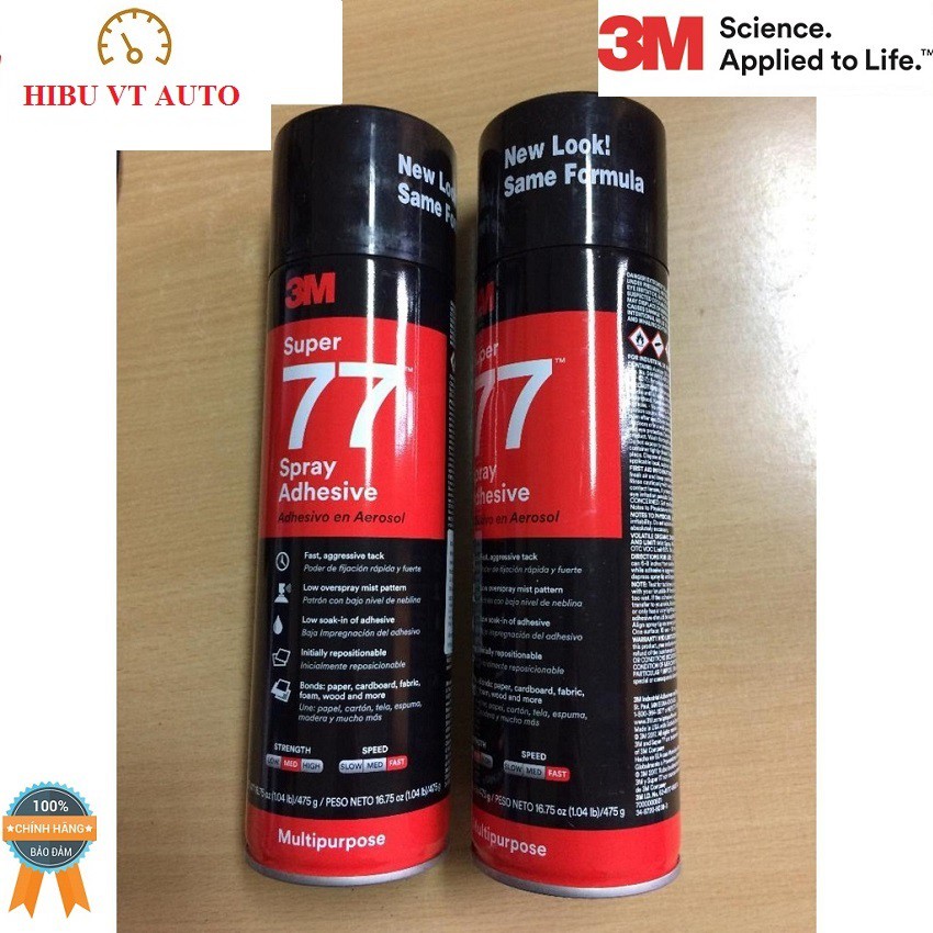 Keo Phun Xịt Đa Năng 3M Super 77 Spray Adhesive 375g keo có khả năng kết dính vĩnh cửu