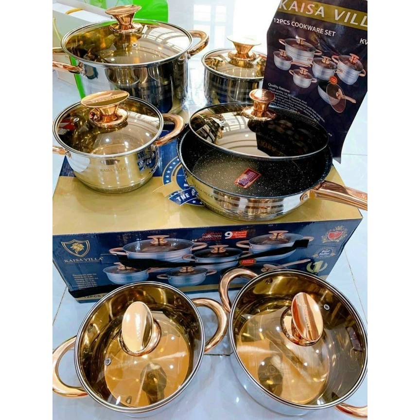 BỘ NỒI 6 MÓN VUNG KÍNH CHEF & CHEF