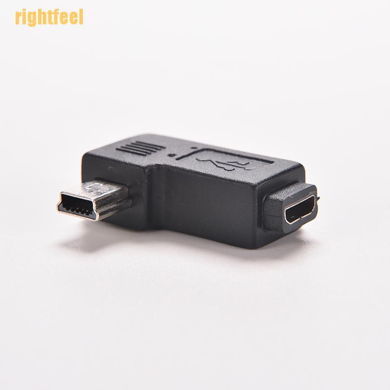 rightfeel USB Micro 5Pin Female to Mini 5Pin Male 90 Degree Angle Adapter Converter | BigBuy360 - bigbuy360.vn