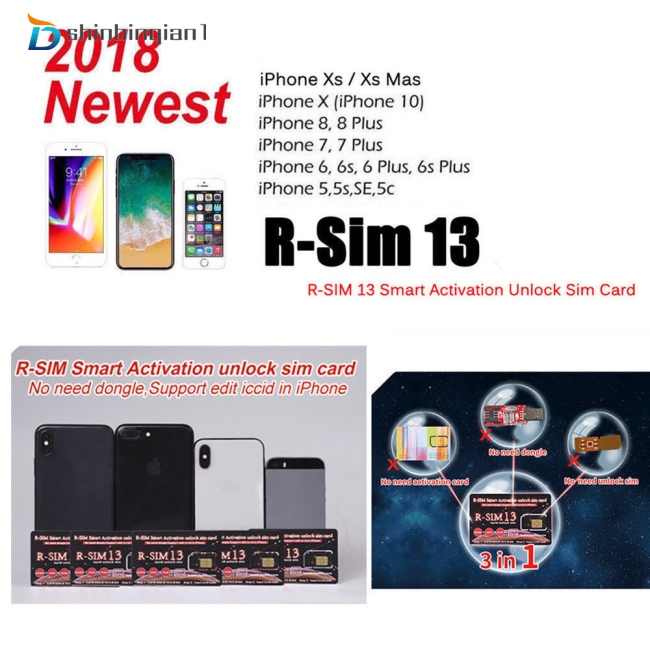 Thẻ sim Nano 4G R-SIM 13 mở khóa IOS 12 cho iPhone XR/XS/X/8/8p/7/7p/6s/6sp