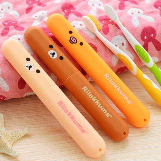 [Mã LIFEHLSALE2 giảm 10% đơn 0Đ] Hộp Đựng Bàn Chải GẤU RILAKKUMA Du Lịch Tiện Lợi Thế Hệ 2 H177