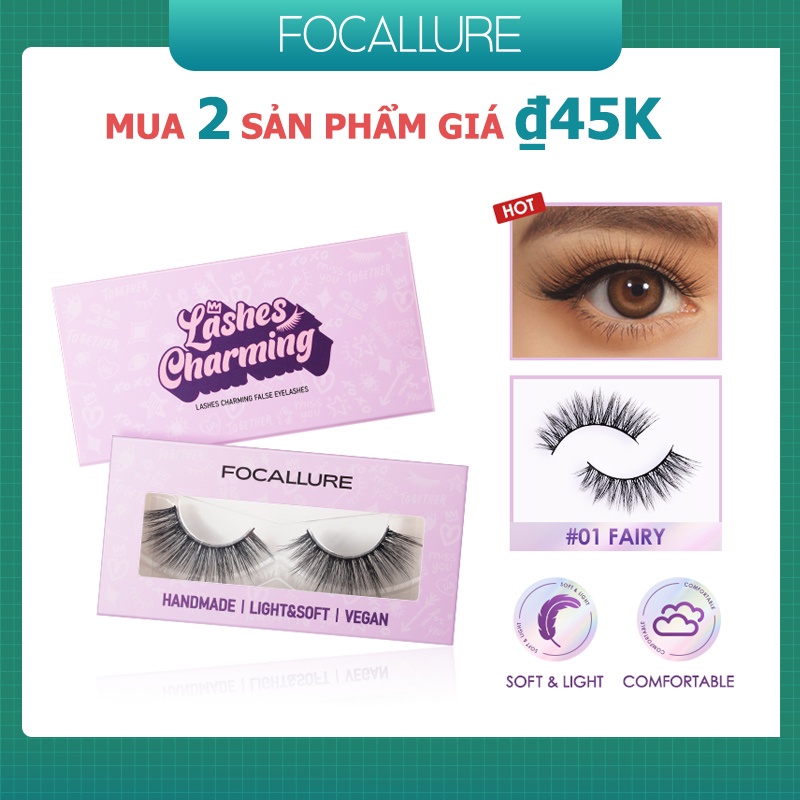 Hộp Lông Mi Giả 3D Mềm Mịn Tự Nhiên Chất Lượng Cao Focallure
