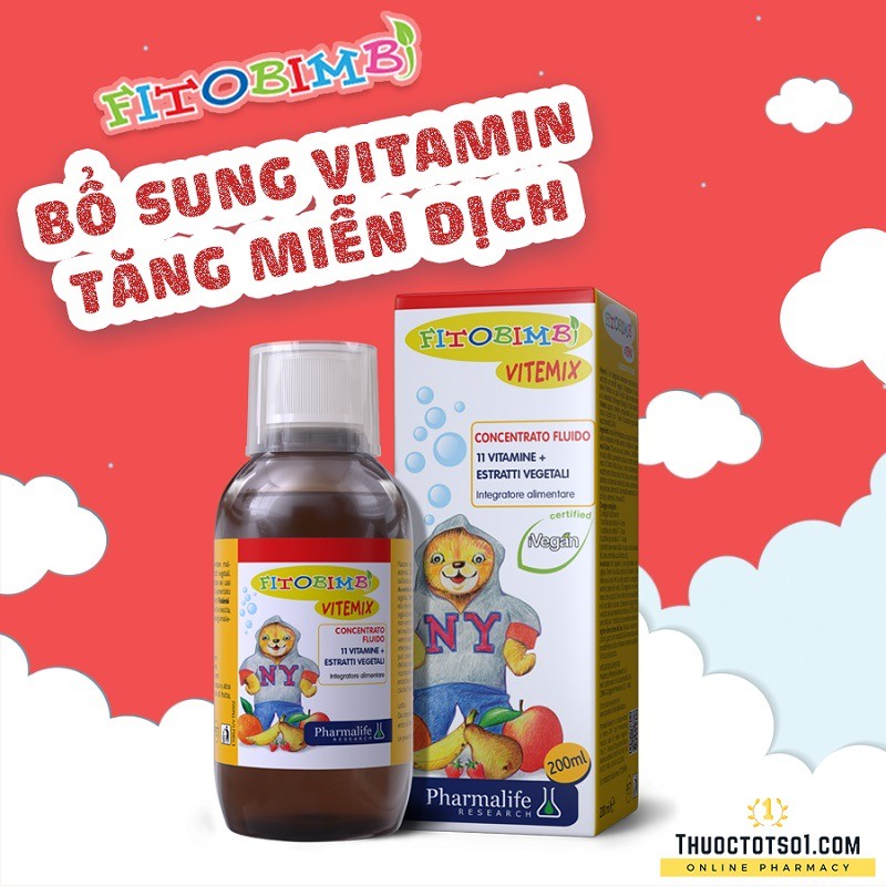 Fitobimbi Vitemix -Cung Cấp Vitamin Và Calci cho trẻ-Hỗ trợ trẻ tăng trưởng và phát triển khỏe mạnh