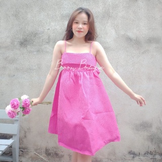 Váy babydol 2 dây nơ lưng b.o.o.m