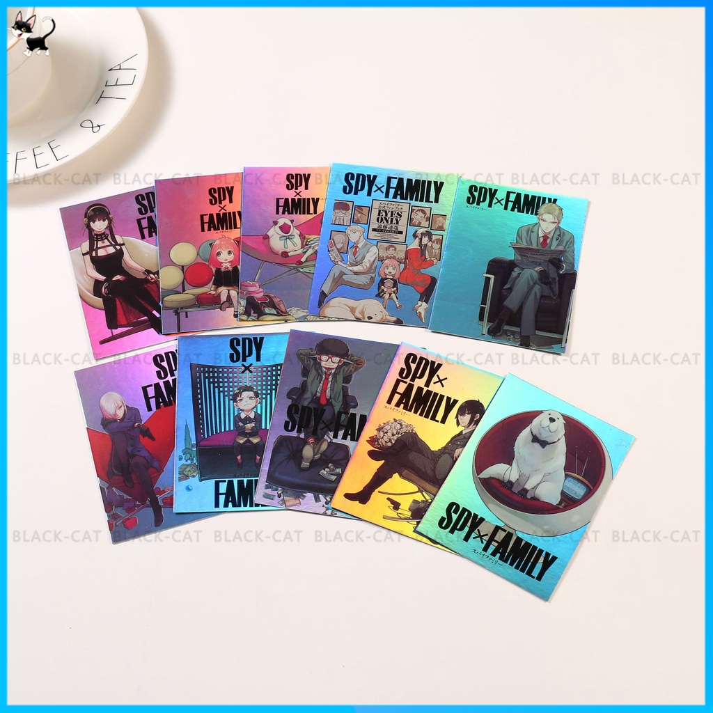 Bộ Sưu Tập Thẻ Laser Card Anya Yor Trong Anime Spyxfamily Phiên Bản Giới Hạn