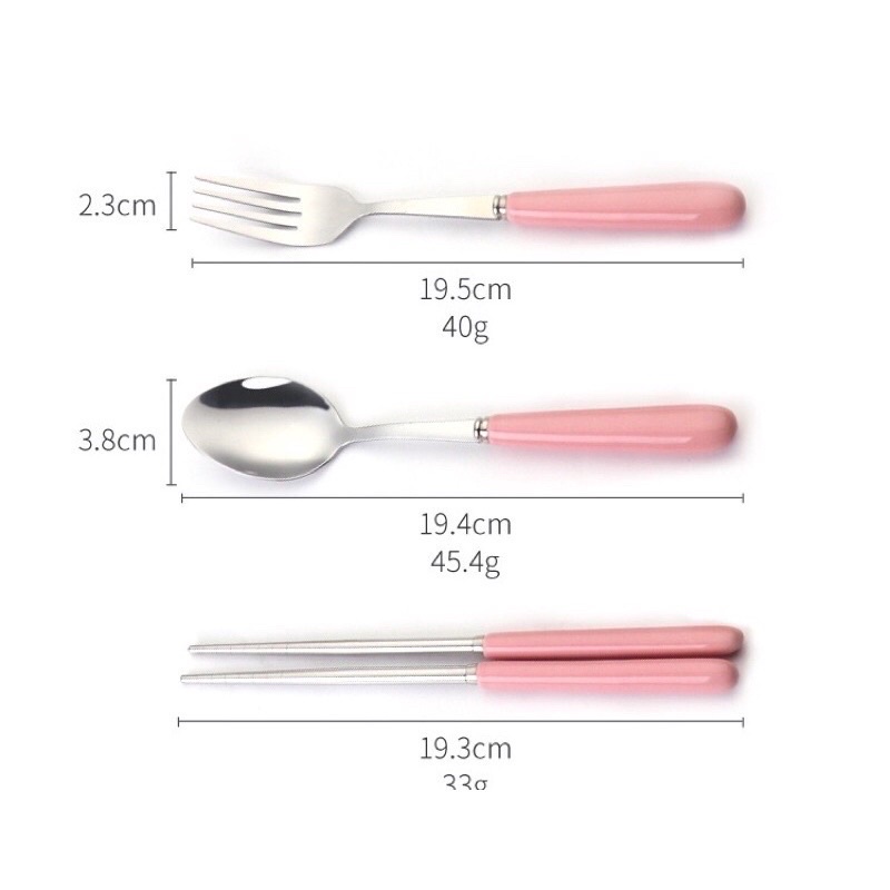 Bộ thìa đũa cá nhân, bộ thìa đũa văn phòng cao cấp, muỗng, nĩa