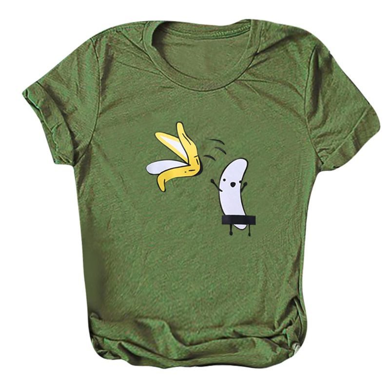 Áo Thun Tay Ngắn Họa Tiết Hoạt Hình Đáng Yêu Thời Trang Mùa Hè Cho Nữ
