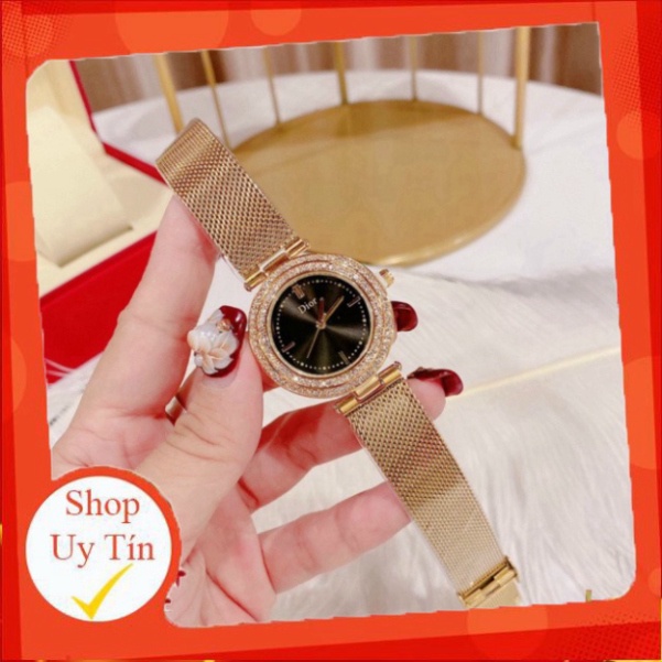 Đồng hồ nữ Dior dây mành mặt tròn hợp kim ko rỉ hợp trend thời trang giới trẻ, bảo hành 12 tháng dong ho nu