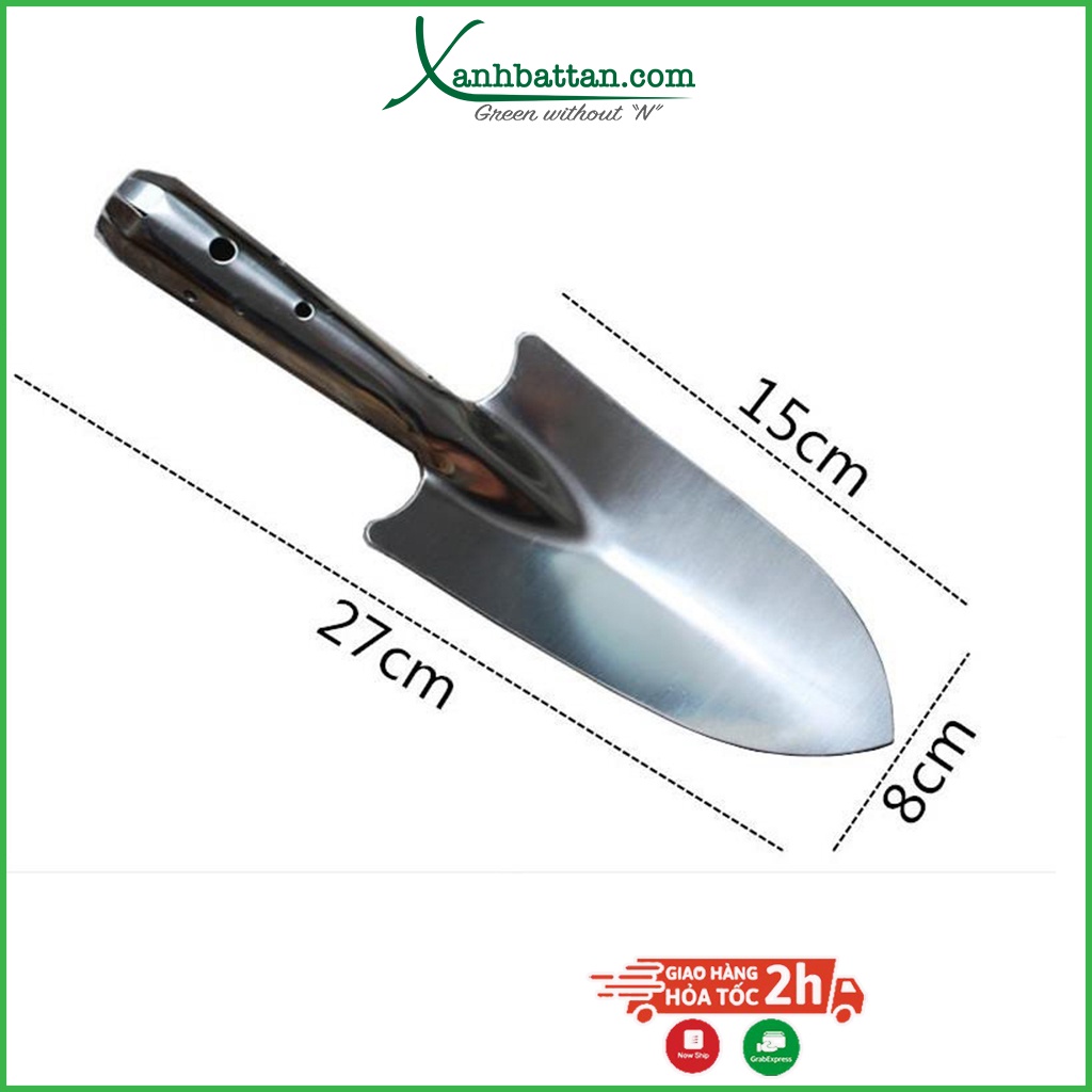 Xẻng Làm Vườn Inox Đa Năng Siêu Bền Dành Cho Người Lớn Và Trẻ Em Độ Dài 27 cm