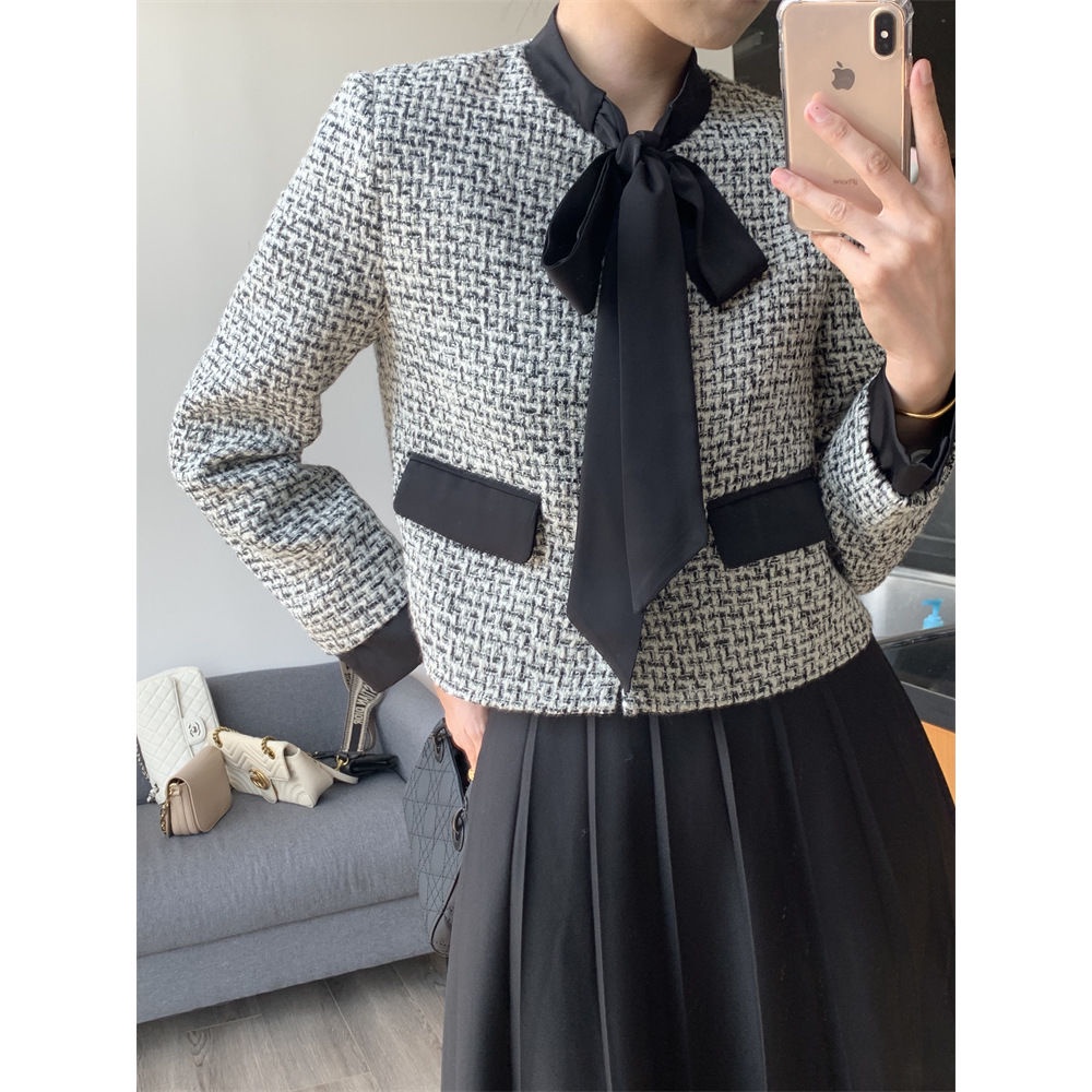 Áo Khoác Lửng Dài Tay Phong Cách Hàn Quốc Thời Trang Dành Cho Nữ