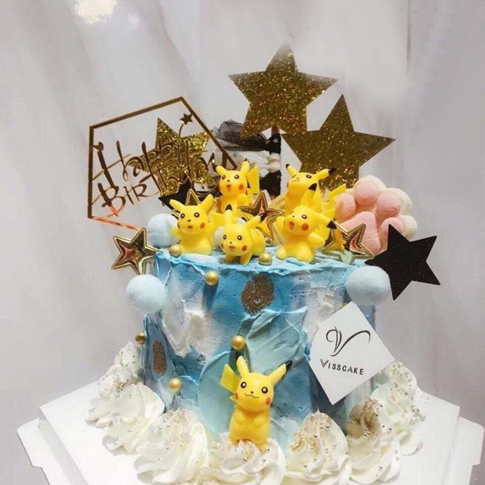 [SIÊU RẺ❤️] – Bộ 6 Pikachu - Trang trí bánh sinh nhât bánh kem