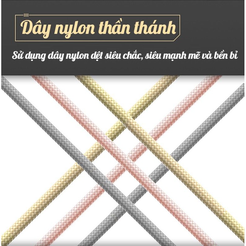 [CHÍNH HÃNG] Cáp Sạc Type-C Rock Dây Dù