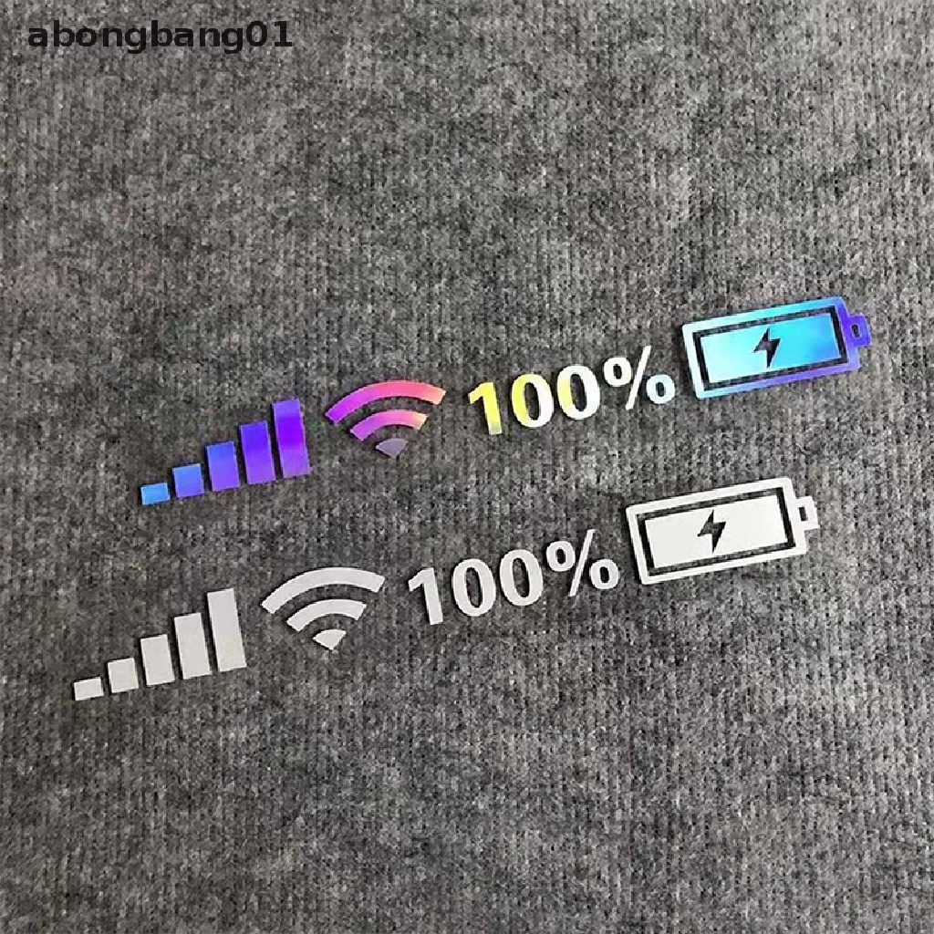 Sticker Vinyl Dán Kính Chắn Gió Phía Sau Xe Hơi In Chữ abongbang01 Wifi