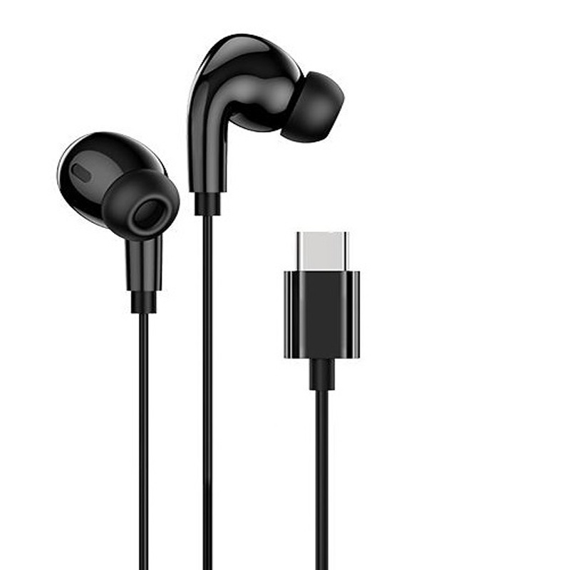 Tai nghe Hoco M77 jack cắm Type-C, nút cao su chống ồn, có mic đàm thoại - Hàng Chính Hãng