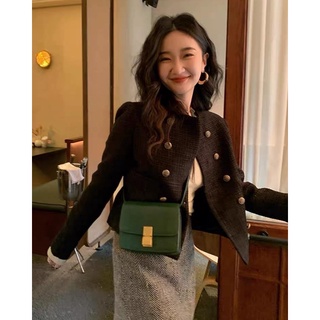 Áo dạ tweed nút đồng (ảnh thật/ có sẵn)