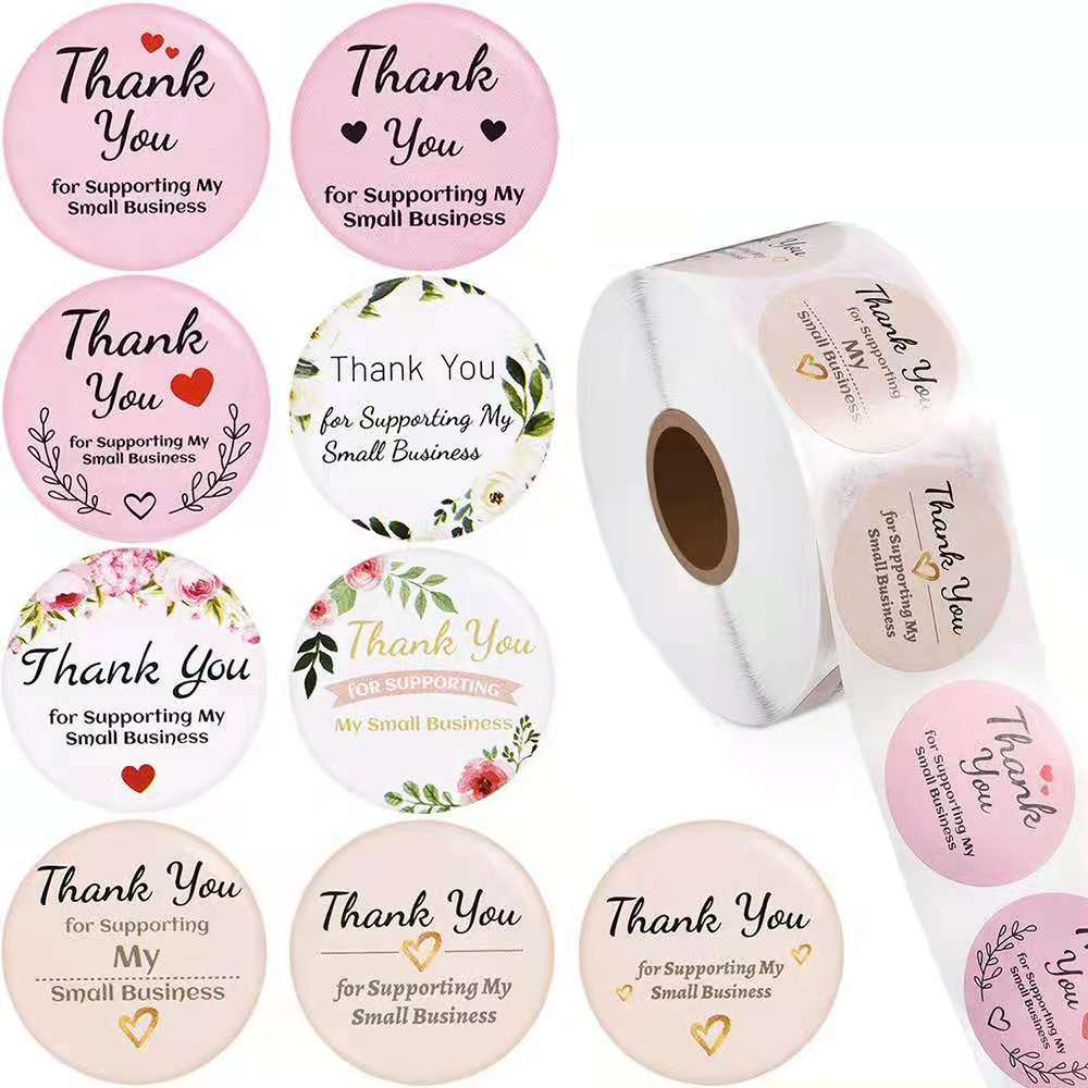 Tem cảm ơn thank you sticker 2.5cm xinh xắn dán đồ handmade gói quà ý nghĩa