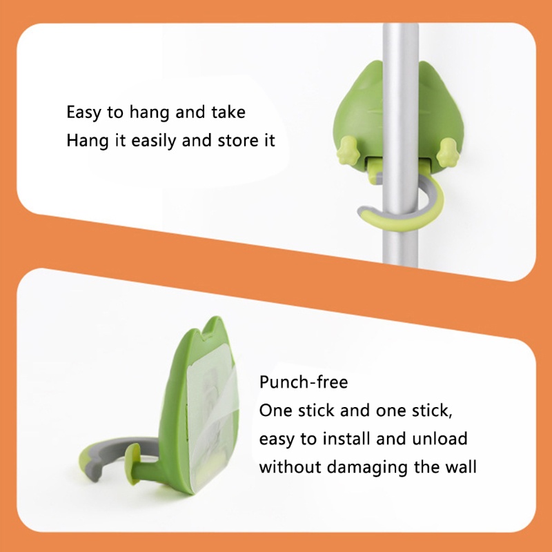 Móc Treo Cây Lau Nhà Hình Mèo Dễ Thương Dán Tường Không Cần Khoan