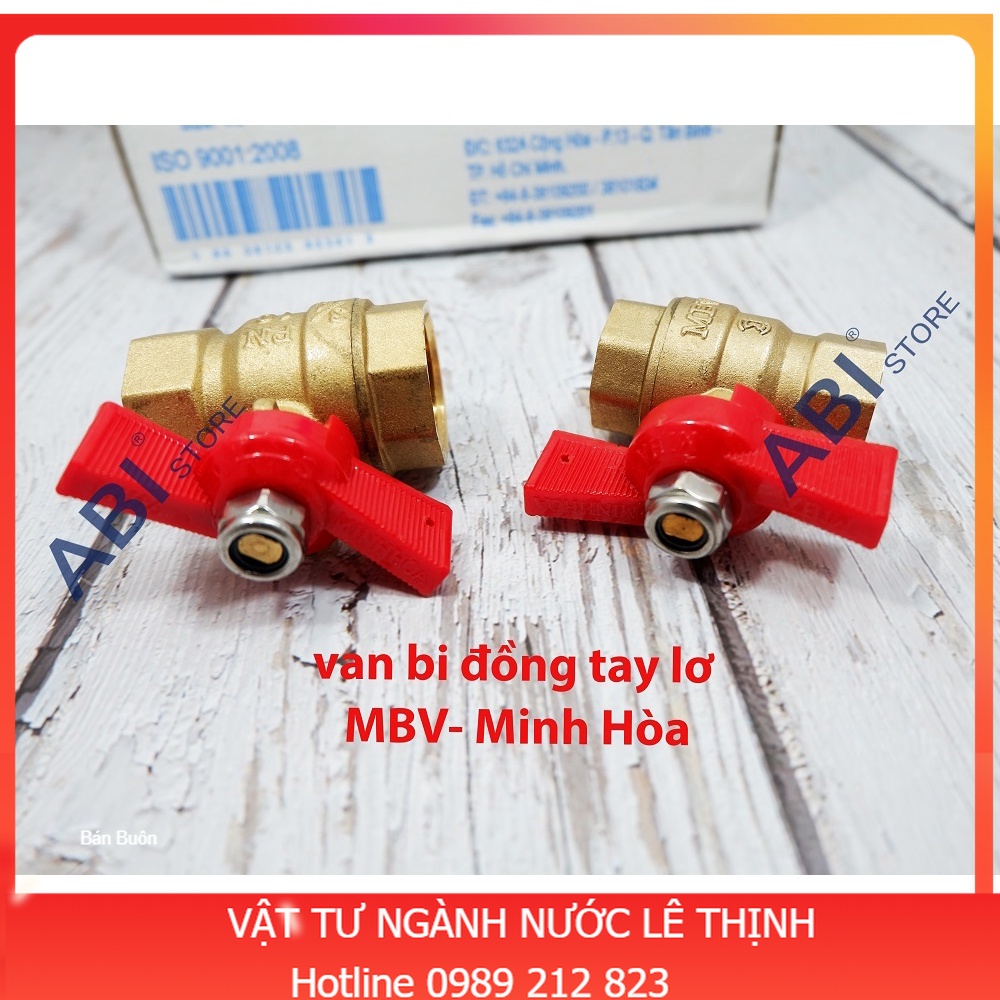Van tay bướm (tay lơ) MBV Minh Hòa dn15(1/2''), dn20(3/4'') Việt Nam cao cấp