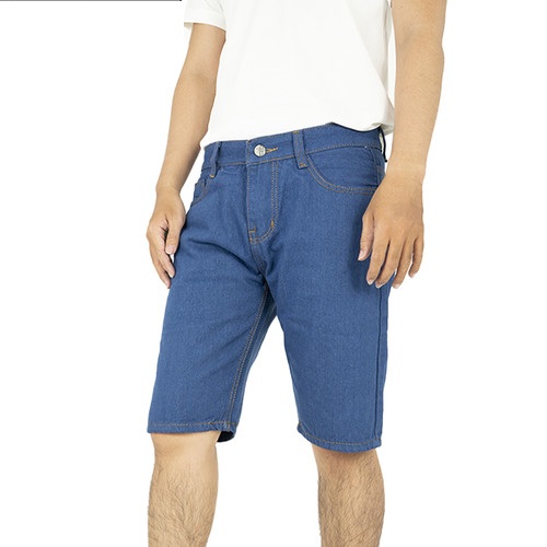 Quần Short Jeans qua đầu gối dành cho Nam chuẩn thời trang phong cách đơn giản, chất vải cứng không co dãn và thoải mái