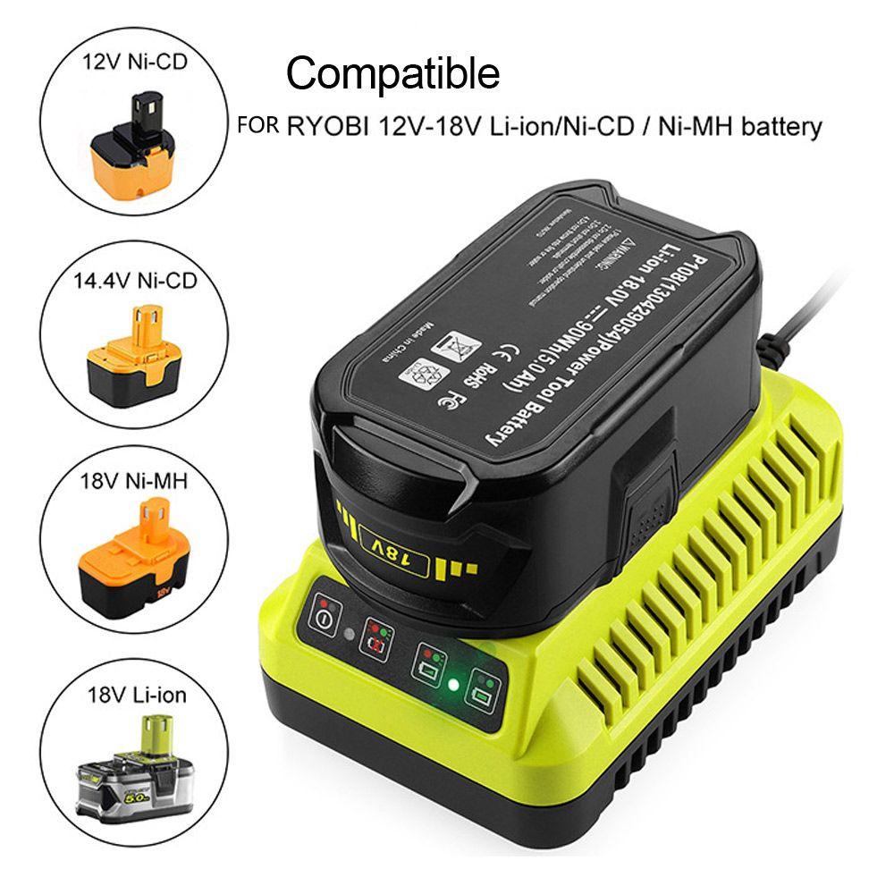 MYRONGVN Bộ Sạc Pin Li-ion / Ni-CD Chống Cháy Chuyên Dụng Cho Ryobi