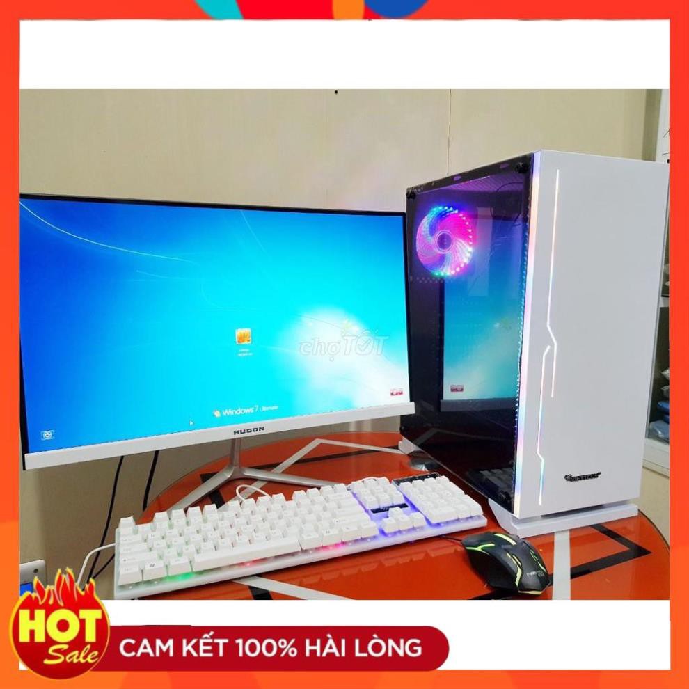 Bộ máy tính PC Game + Màn cong FullHD 24 inch i7 /i5 /i3 chơi PUBG mobile, PUBG lite, LOL, CF đột kích, Fifa, Cs + Quà | BigBuy360 - bigbuy360.vn