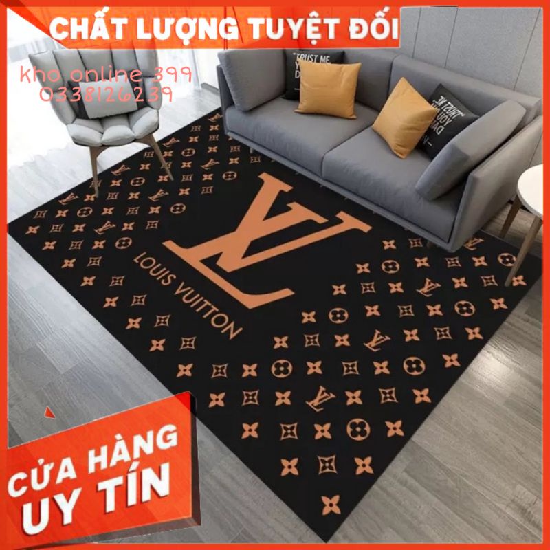 [RẺ VÔ ĐỊCH] thảm trải sàn nỉ lì 5D mẫu thương hiệu Lv 1m6x2m3 và 2mx3m, trang trí nhà cửa, thảm trải sàn phòng khách