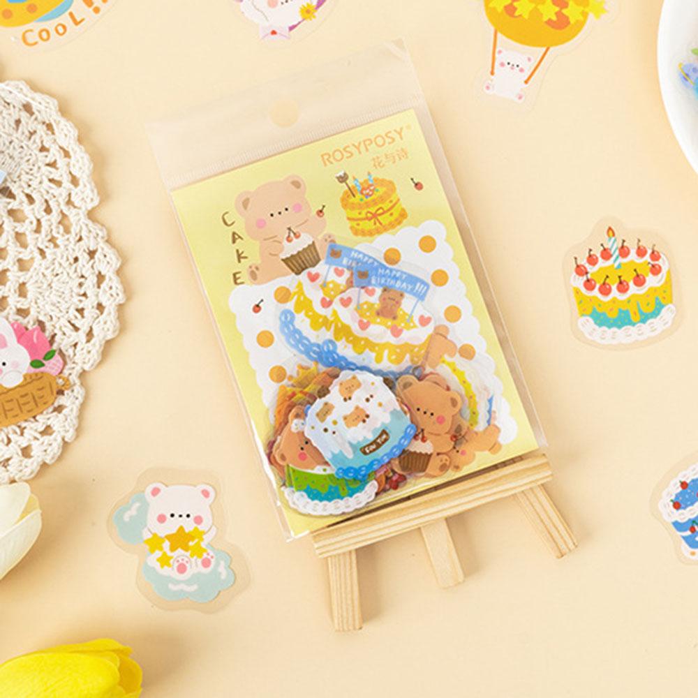 Bộ 40 Miếng Dán Chống Thấm Nước Họa Tiết Dễ Thương Dùng Trang Trí Sổ Tay / Trường Học / Văn Phòng