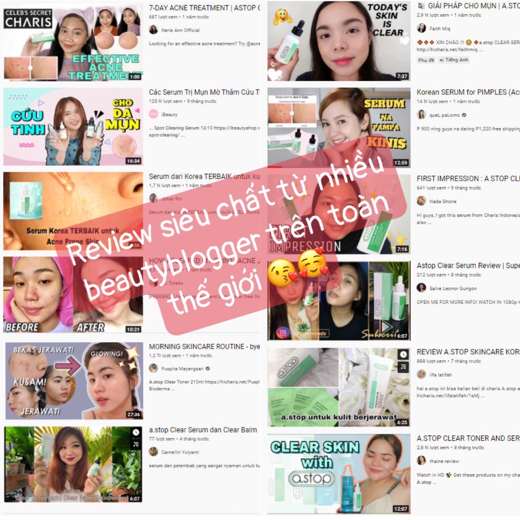 (DATE 10/23) [Tinh chất da mụn chứa BHA + AHA] Huyết thanh thay đổi làn da mụn trong 5 ngày A.Stop Clear Serum (Hàn)