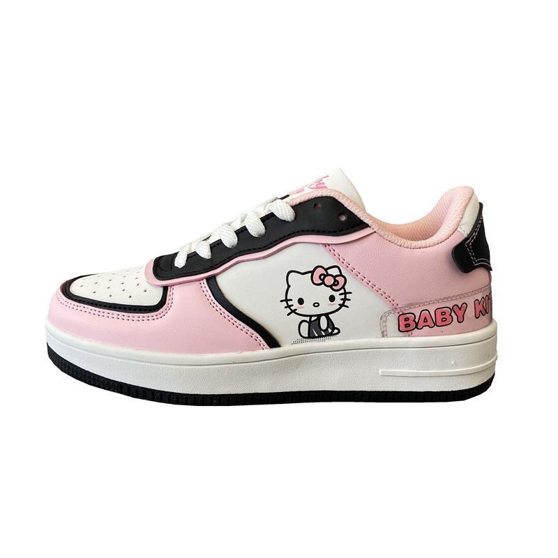 Giày Sneaker Hello Kitty Màu Hồng Thời Trang Mùa Thu Cho Bé Gái