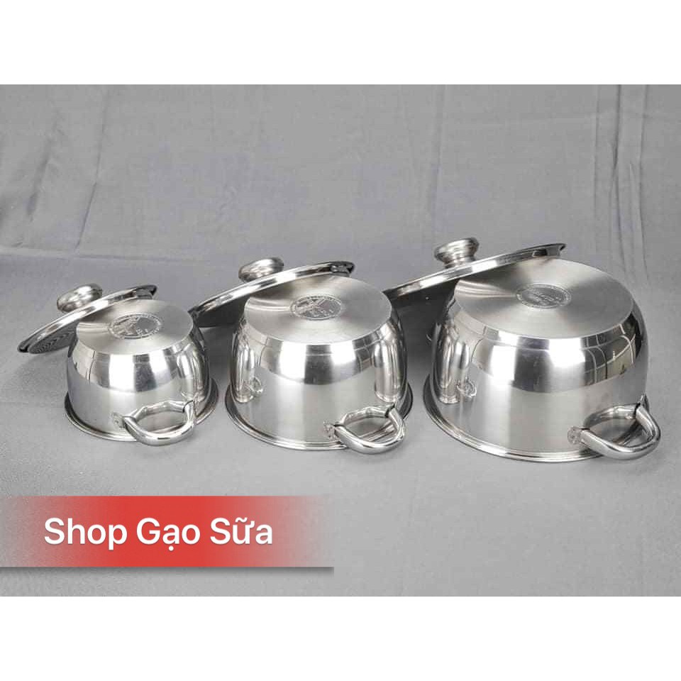 Bộ nồi 3 chiếc Fivestar 3 đáy nắp inox