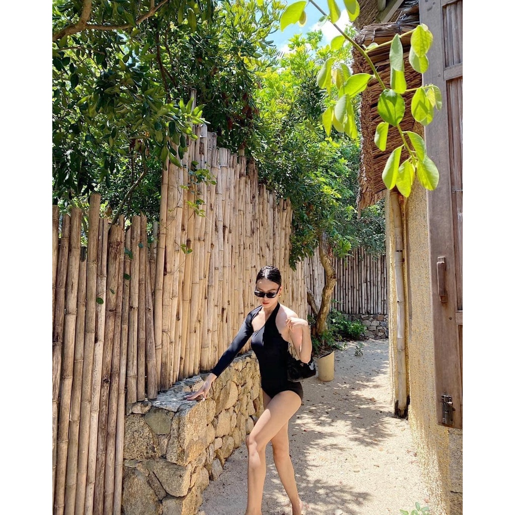Đồ bơi một mảnh Bikini liền thân một ống tay dài cách điệu sexy