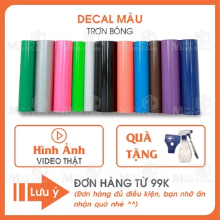 Decal Minh Châu đề can dán xe laptop tủ lạnh chống nắng màu trơn khổ 60cm cắt chữ quảng cáo
